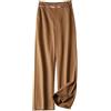 LIROMA LIUYUYOUGO Pantalone A Gamba Larga da Donna Invernali Palazzo Vintage A Vita Alta Misto Lana Eleganti Ufficio Business Autunno Casuale A Gamba Dritta Fondo con Cintura