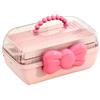 Generico Organizer per elastici per capelli - Fermagli per capelli per bambini da 15 cm, scatola per fiocchi per fiocchi per cpelli da ragazza | Organizer multiuso a tre strati con maniglia per unghie,