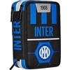 Seven Astuccio Scuola 3 Scomparti, F.C. INTER Calcio - FIN ALLA VITTORIA, Blu Nero - Portapenne Multi Scomparto Con Matite, Penne e Colori, Accessori Zaino, Zaino Scuola - Astuccio Bambino Ragazzo