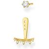 Thomas Sabo orecchini singoli da donna con pietre bianche argento, argento sterling 925