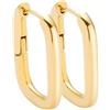 JEWELS BY LEONARDO Orecchini Bernice, 1 paio di orecchini a cerchio in acciaio inox dorato, forma geometrica, combinabili con beauty charms, gioielli regalo per donne, 025454