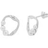 TOM TAILOR - Orecchini da Donna in Argento 925 - Con Perle - Orecchino a Perno a Geometria organica - TT-E0020