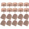 HEEPDD Punte di Ricambio per Tacco Alto, 10 Coppie, TPU Nero con Ferro, Forma a U, 613 Beige 19 x 20,5 mm