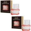 Générique Premium Dentures - Kit di dentatura morbida dentatura, denti di placcatura, in silicone facile da usare Immediato protesi dentali cosmetiche in silicone dentale alto e basso sorriso perfetto, denti