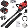 Victool Tagliasiepi a batteria 21 V con 2 batterie da 3000 mAh e caricabatterie, lunghezza di taglio 56 cm, spaziatura denti 18 mm, lama a doppio taglio SK5, tagliasiepi elettrico 850 W per siepi e arbusti