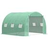 Outsunny Serra Tunnel calpestabile 3x3x2m Copertura PE Verde
