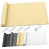 AJALGZ Frangivisto per Balcone 70x100cm - Telo Copri Ringhiera Protezione Privacy e Resistente UV | Copertura Frangivento per Ringhiera, Terrazza e Giardino, incl. Fascette, Giallo