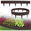 VA-Cerulean Bordo per aiuole, in plastica, 10 m, effetto rattan, 100 x 20 cm, colore: marrone