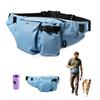 shengxinym Porta Sacchetti Cane,Portasacchetti Cane Cacca con Dispenser per Sacchetti Vano Portaoggetti Tasca per Borraccia,Cintura Regolabile Resistente agli Schizzi Multitasche Grande capacità