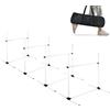 ORHEYA Agility Set di ostacoli per cani Slalom Agility Attrezzatura per addestramento del cane con 4 ostacoli regolabili in altezza, 104 x 70 x 101 cm, bianco