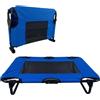 Generico Brandina per Cani - Lettino Animali Domestici Taglia Media - Pieghevole Salvaspazio per Interno ed Esterno - Lettino per Cani Rialzato Oxford Traspirante Microforato- 76x52 x 18 cm Blu