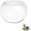 Yardwe Vaso in rotondo, per pesci dorati, in, per acquario, rotondo, per casa, soggiorno, camera da letto, ufficio, decorazione da tavolo