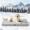 COZY KISS Letto Rinfrescante Cani Taglia XL, Q-Max>0.4 Cuscinetto Ortopedico Traspirante Memory Foam Gel, Tappetino Lavabile Trasportino, Fondo Antiscivolo, 112x81x10cm, Grigio Argento