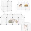 ORHEYA Recinzione esterna per conigli in plastica senza porta per porcellini d'India recintata per piccoli animali gabbia per piccoli animali 145 x 75 x 48 cm