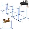 ORHEYA Agility Set di ostacoli per cani Slalom aste Agility Attrezzatura per addestramento del cane con 4 ostacoli regolabili in altezza, 104 x 70 x 101 cm, blu