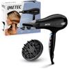 Imetec S6 2200 Asciugacapelli 2200W con Diffusore e Concentratore, Phon per Capelli Lisci, Mossi e Ricci, 2 Velocità, 3 Temperature, Colpo Aria Fredda, Filtro Removibile