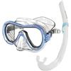 SEAC Panarea Set Maschera e Tubo da Snorkeling Unisex Adulto Trasparente/Blu Standard
