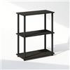 Furinno TURN-N-TUBE Libreria a 3 ripiani, con Scaffale Espositivo Compatto Multiuso, 29.5 x 59.9 x 75.2 cm, per Soggiorno, Camera da Letto, Ufficio Domestico, Espresso/Nero