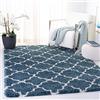 SAFAVIEH Tappeto Shag per Soggiorno, Sala da pranzo, Camera da letto - Hudson Shag Collection, A Pelo Lungo, Blu ardesia e avorio, 122 X 183 cm
