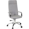 HJH Office 670966 Sedia da ufficio SARANTO PLUS tessuto grigio chiaro Sedia da ufficio moderna con schienale alto