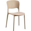 Cribel Set da 4 Sedie Ariel in Polipropilene Antracite | Sedute Moderne, Resistenti e Leggere per Cucina, Sala da Pranzo, Ufficio e Ambienti Commerciali (TORTORA)