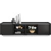 Mobili Fiver, Mobile Basso Romina (183,6x36x44 cm), 2 Ante, Nero Frassino, 183.6 cmx36 cmx44 cm, NF, Credenza Soggiorno Moderna, Made in Italy