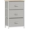 HOMCOM Cassettiera 3 cassetti telaio metallico 45x30x71cm grigio