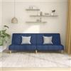 FWIKDUN Divano letto a 2 posti in tessuto blu con due schienali separati come divano letto con struttura in legno, ideale per soggiorno e ufficio e per piccoli spazi