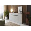 Arreditaly Credenza Moderna Madia In Melaminico Con 4 Ante E 1 Cassetto Mobile Contenitore Sala da Pranzo Soggiorno Design Senza Maniglie Elegante Capiente 170 x 85 x 40 cm (Noce Spatolato)