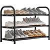 URMONA Scarpiera Estensibile 43-78 cm, Porta Scarpe Salvaspazio 3 Ripiani
