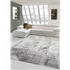 Teppich-Traum Tappeto Moderno Soggiorno Tappeto Astratto in Grigio Crema Oro Größe 120x170 cm