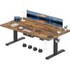 Devoko Scrivania Regolabile in Altezza 180 x 80 cm, Scrivania da Ufficio con Sistemi Anti-Collisione e Funzione di Memoria, Tavolo didattico Ergonomica Elettrica, Marrone