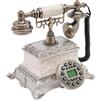 StarTech Telefono vintage - Telefono da tavolo retrò con tastierino numerico - Telefono fisso con filo - Telefono decorativo antico per casa e ufficio - Bianco