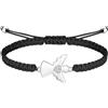 TIHNY Bracciale Angelo Custode Grigio, Braccialetto Regolabile Minimalista in Corda per Uomo e Donna, Gioiello Commemorativo di Ricordo