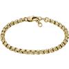 Fossil Bracciale da uomo in acciaio inossidabile tonalità oro con chiusura a moschettone, Oro ambrato