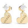 GUESS Orecchini GUESS JEWELLERY HEART TO HEART (JUBE01083JWRGT / JUBE01083JWRHT / JUBE01083JWYGT), Única, Metalli non preziosi, Nessuna pietra preziosa