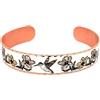 FRONT LINE JEWELRY Braccialetti da donna con colibrì realizzati artigianalmente, braccialetti in rame con colibrì e polsini con fiori - Regali per donne, regali con colibrì