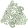 Generico Fede Sarda Campidanese in Argento 925, Anello Donna a Fascia Larga Lavorata Aperta, 22mm Larghezza, Regolabile (17)