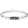 MASERATI Bracciale Uomo in Acciaio, Collezione ICONIC, Tridente, Idee Regalo Fidanzato, Amico, Papà