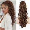 Fulang Hair Coda di cavallo con clip, extension per capelli lunghi, ondulati, ricci, voluminosi, sintetici, per donne