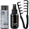 exatta Polvere texturizzante da uomo, spray di sale marino + pettine per texture, polvere soffice per capelli con effetto opaco, pettine ricci, pettine volumizzante a denti larghi, aspetto naturale, facile