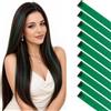 Silk-co Extension Capelli Colorti con Clip, Verde, 10 Ciocche Singole Lisci Lunghi 55cm per Sfumature Feste Halloween Cosplay