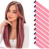 Silk-co Extension Capelli Colorti con Clip, Pesca, 10 Ciocche Singole Lisci Lunghi 55cm per Sfumature Feste Halloween Cosplay