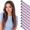 Silk-co Extension Capelli Colorti con Clip, Lilla, 10 Ciocche Singole Lisci Lunghi 55cm per Sfumature Feste Halloween Cosplay