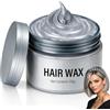 Chenzvora 120g Cera Capelli Colorata Colore Capelli Temporaneo Lavabile Hair Wax Color Styling Modellante Istantaneo Non Permanente per Halloween Cosplay Festa Uomo Donna, Nonna Gray