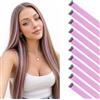 Silk-co Extension Capelli Colorti con Clip, Malva, 10 Ciocche Singole Lisci Lunghi 55cm per Sfumature Feste Halloween Cosplay