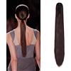 Cybelleza Coda Extension Capelli Clip Coda di Cavallo Dritto Ponytail Sintetici Lunghi Effetto Naturale Capelli lisci (Vino rosso scuro)