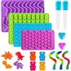 Visnreaen Stampo a forma di orsetto gommoso, senza BPA, stampo in silicone per gomme alla frutta e caramelle