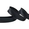 Plush Addict Nastro adesivo in raso per cucito, bordatura, cuciture, orlatura, passamaneria, accessori, abiti e artigianato, nero - 18 mm di larghezza x 5 m
