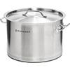 FORGAST Pentola Acciaio Inox 12L con Coperchio Ø 30cm Pentole Induzione | Casseruola professionale con fondo spesso multistrato, ideale per pasta e zuppe. Lavabile in lavastoviglie, adatta a gas
